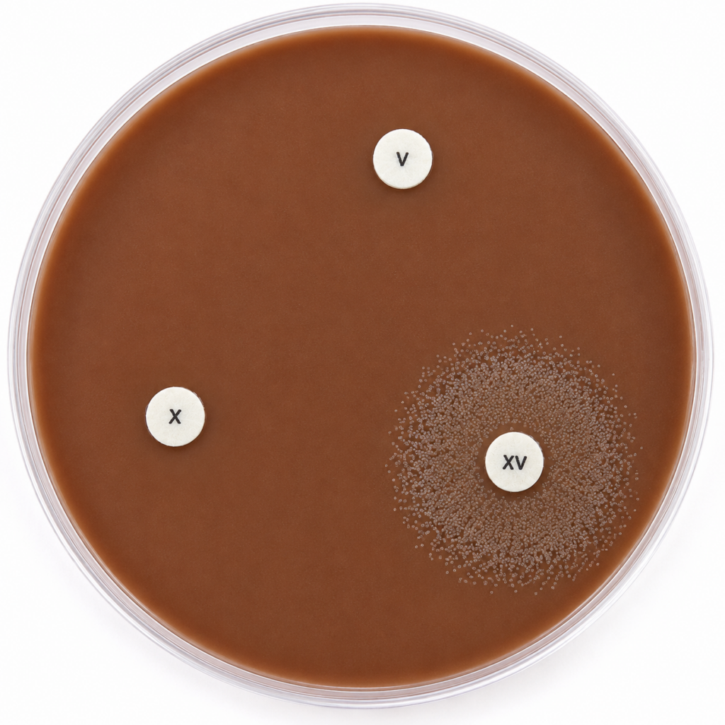 Factor X and V in chocolate agar